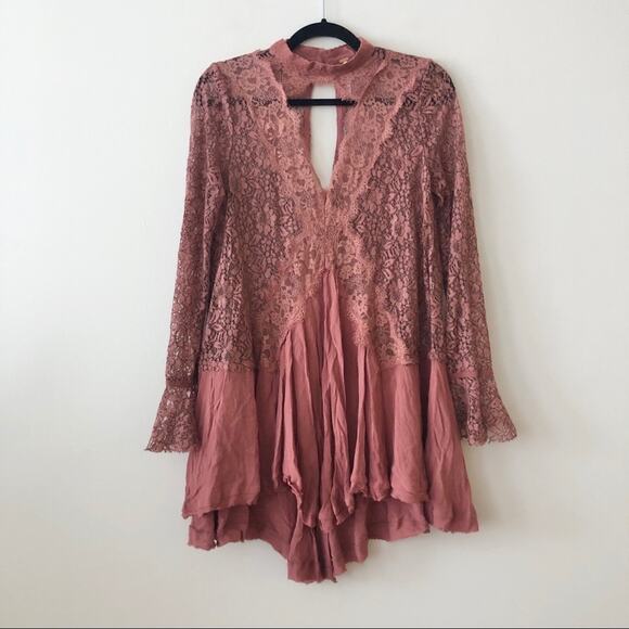 Free People Secret Origins Dress in Rosy Coral - Picture 2 of 7